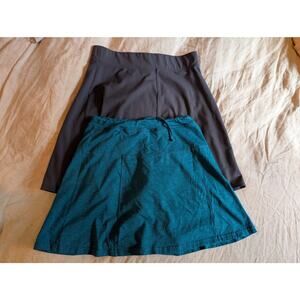 TOAD&CO Women's Small Athletic Skirt Bundle Turquoise Gray Sustainable